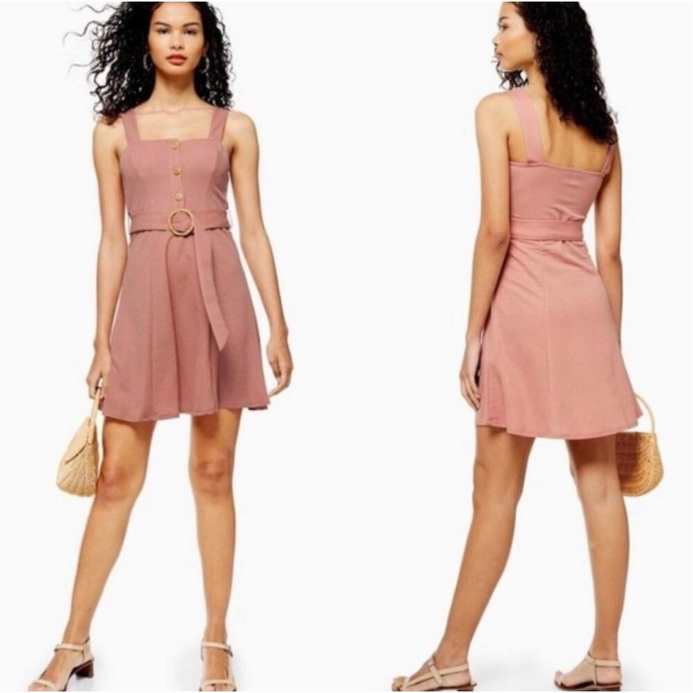 Topshop Half Button zip Dress Size 4 NWT - Picture 7 of 7
